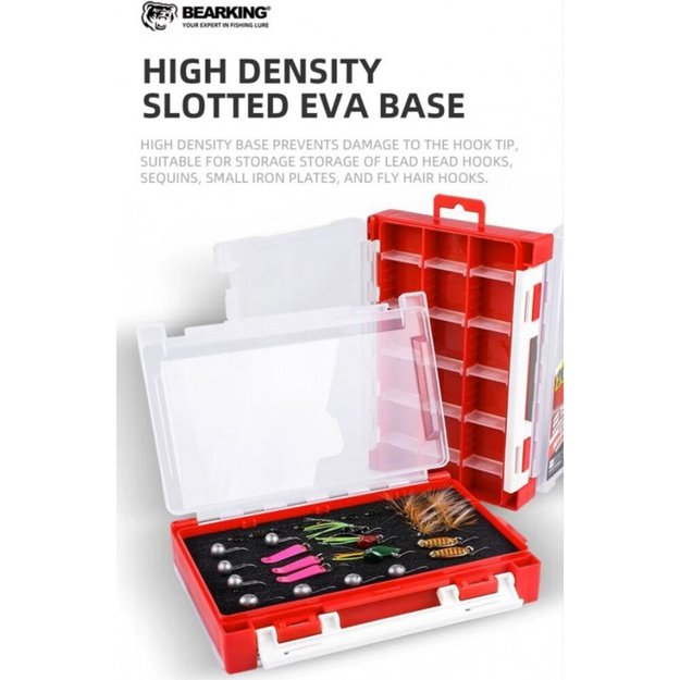BEARKING Dvipusė Masalų Dėžutė Lure Box H2013 (20 x 13 x 4.3cm)