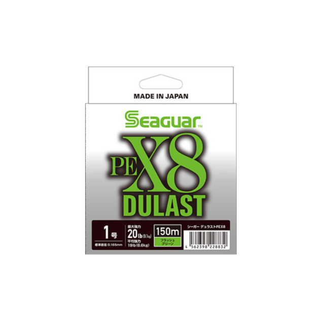 SEAGUAR pintas valas Dulast PE X8 Flash Green 150m (0,6-6PE)