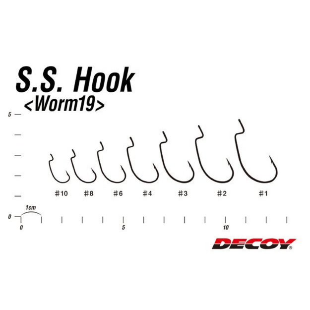 DECOY ofsetiniai kabliukai Worm 19 S.S. Hook 1