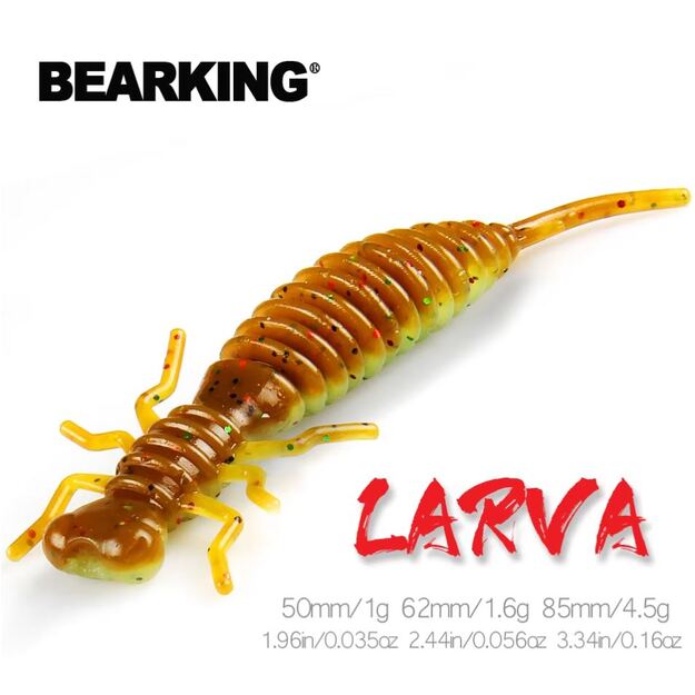 BEARKING guminukai L16 Larva - 2" (50mm 1g) 10vnt/pak