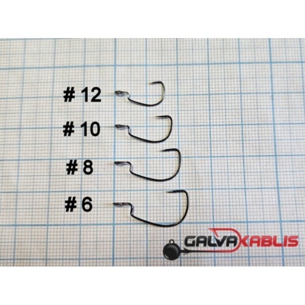 Offset Hooks Micro Game AT-24 ofsetiniai kabliukai su didele aušele